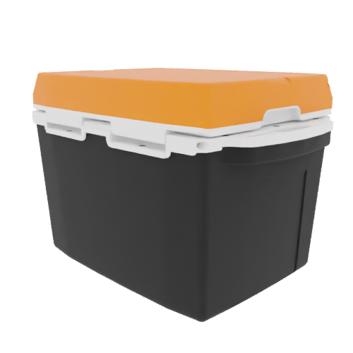 Taiga 27 Quart Black Cooler with Orange Lid – Rugged Outdoor Ice Chest Built to Perform