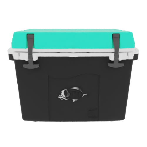 Taiga 27 Quart Black Cooler with Seafoam Lid – Stylish Patio Ice Chest Built for Outdoor Living