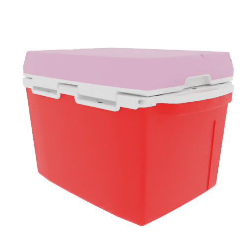 Taiga 27 Quart Red Cooler with Pink Lid – Rugged Camping & Hunting Ice Chest