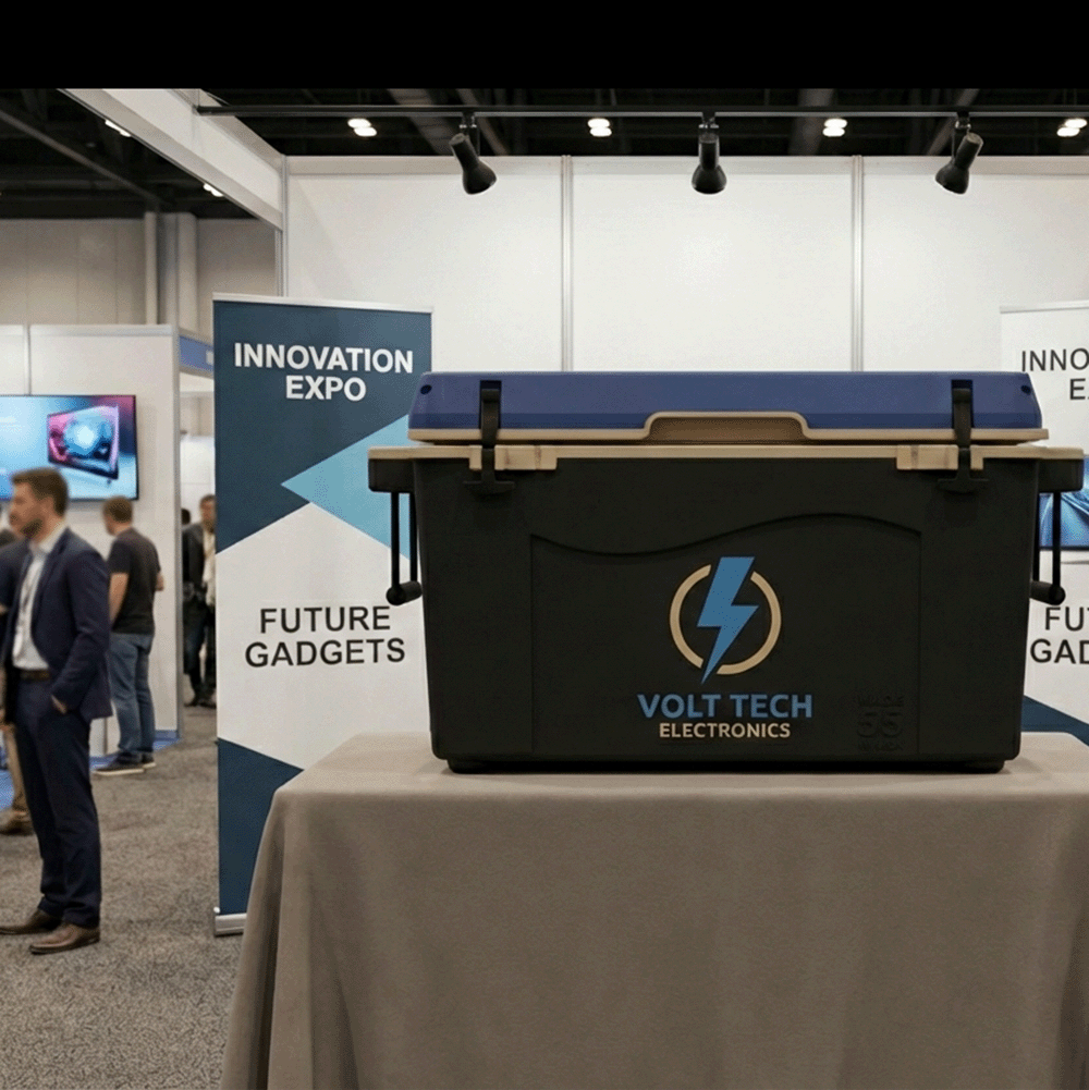 Taiga Coolers 55 Quart Custom Cooler flat logo