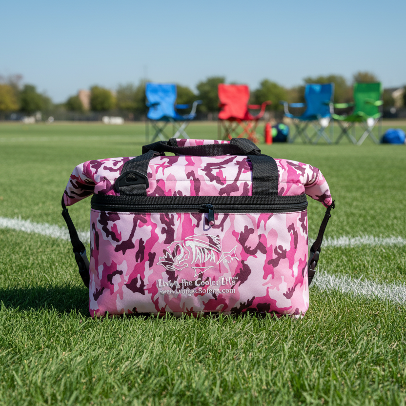 Taiga Pink Camo soft side 18 pack cooler