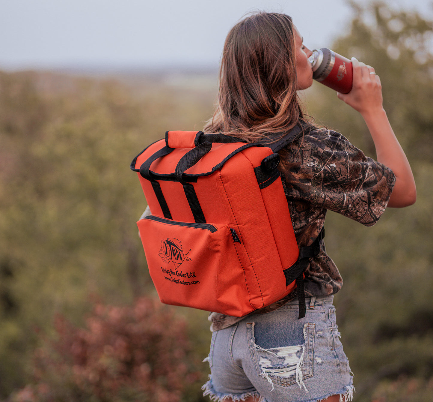 Taiga Orange Back Pack Cooler