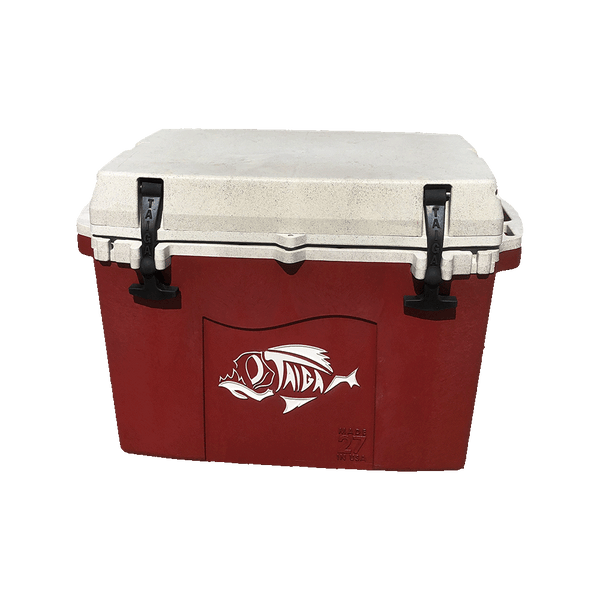 Taiga 27 Quart Red Cooler: Rugged and Ready for Adventure