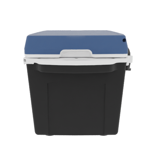 Taiga 27 Quart Black Cooler with Blue Lid – Camping & Hunting Ice Chest for Rugged Outdoor Use