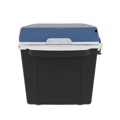 Taiga 27 Quart Black Cooler with Blue Lid – Camping & Hunting Ice Chest for Rugged Outdoor Use