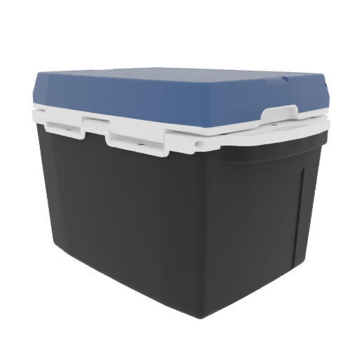 Taiga 27 Quart Black Cooler with Blue Lid – Camping & Hunting Ice Chest for Rugged Outdoor Use