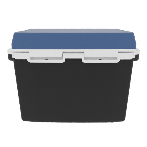 Taiga 27 Quart Black Cooler with Blue Lid – Camping & Hunting Ice Chest for Rugged Outdoor Use