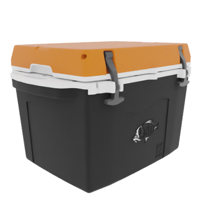 Taiga 27 Quart Black Cooler with Burnt Orange Lid – Rugged Outdoor Hard Sided Cooler Made in the USA