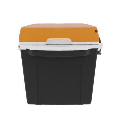 Taiga 27 Quart Black Cooler with Burnt Orange Lid – Rugged Outdoor Hard Sided Cooler Made in the USA