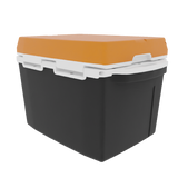 Taiga 27 Quart Black Cooler with Burnt Orange Lid – Rugged Outdoor Hard Sided Cooler Made in the USA