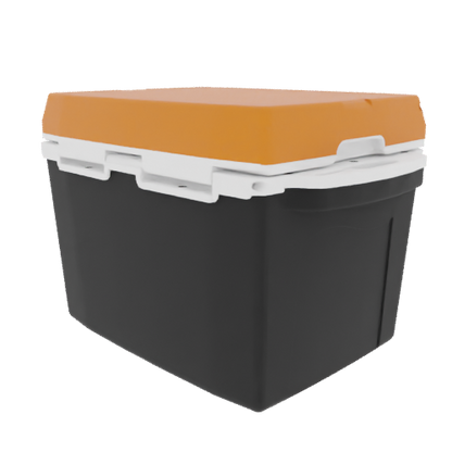 Taiga 27 Quart Black Cooler with Burnt Orange Lid – Rugged Outdoor Hard Sided Cooler Made in the USA