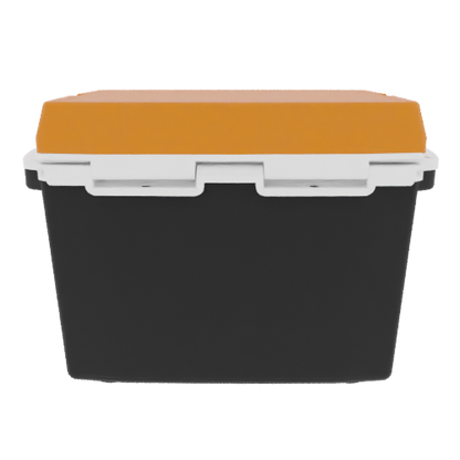 Taiga 27 Quart Black Cooler with Burnt Orange Lid – Rugged Outdoor Hard Sided Cooler Made in the USA