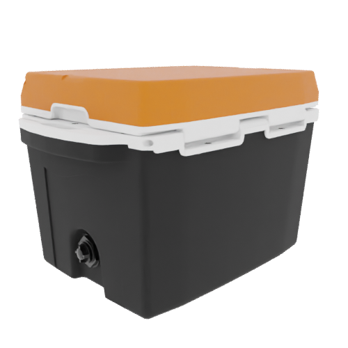 Taiga 27 Quart Black Cooler with Burnt Orange Lid – Rugged Outdoor Hard Sided Cooler Made in the USA