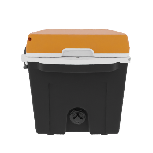 Taiga 27 Quart Black Cooler with Burnt Orange Lid – Rugged Outdoor Hard Sided Cooler Made in the USA