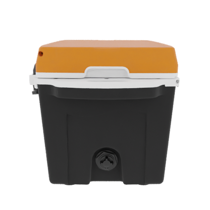 Taiga 27 Quart Black Cooler with Burnt Orange Lid – Rugged Outdoor Hard Sided Cooler Made in the USA