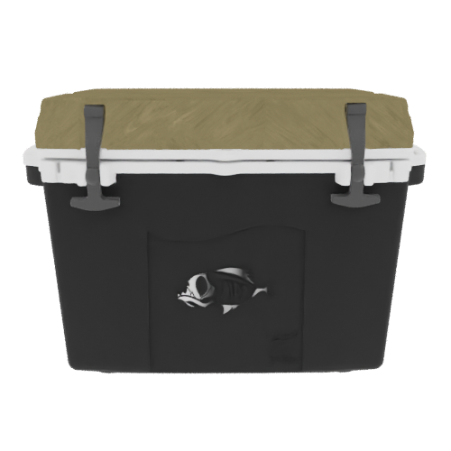 Taiga 27 Quart Black Cooler with Desert Camouflage Lid – Boating Ice Chest for Rugged Marine Use
