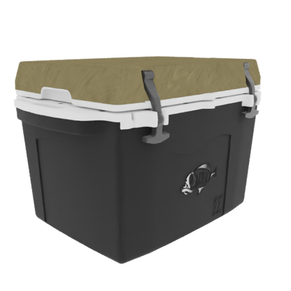 Taiga 27 Quart Black Cooler with Desert Camouflage Lid – Boating Ice Chest for Rugged Marine Use
