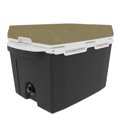 Taiga 27 Quart Black Cooler with Desert Camouflage Lid – Boating Ice Chest for Rugged Marine Use