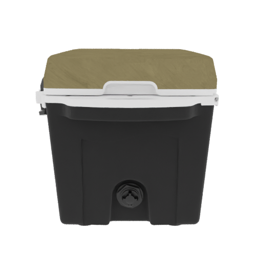 Taiga 27 Quart Black Cooler with Desert Camouflage Lid – Boating Ice Chest for Rugged Marine Use