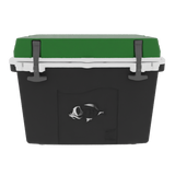 Taiga 27 Quart Black Cooler with Green Lid – Hunting & Fishing Ice Chest Built for the Field
