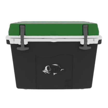 Taiga 27 Quart Black Cooler with Green Lid – Hunting & Fishing Ice Chest Built for the Field
