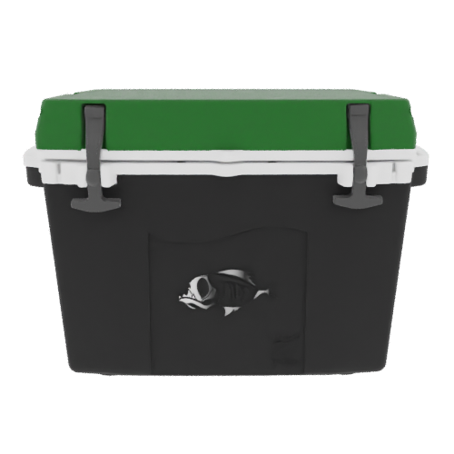 Taiga 27 Quart Black Cooler with Green Lid – Hunting & Fishing Ice Chest Built for the Field
