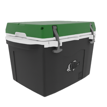 Taiga 27 Quart Black Cooler with Green Lid – Hunting & Fishing Ice Chest Built for the Field