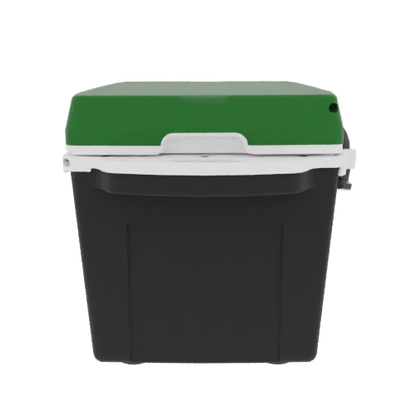 Taiga 27 Quart Black Cooler with Green Lid – Hunting & Fishing Ice Chest Built for the Field
