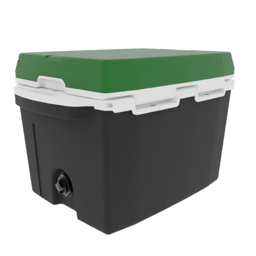 Taiga 27 Quart Black Cooler with Green Lid – Hunting & Fishing Ice Chest Built for the Field