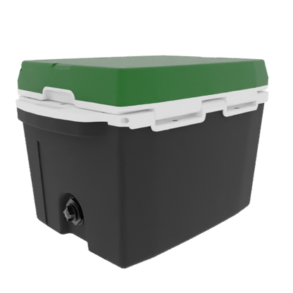 Taiga 27 Quart Black Cooler with Green Lid – Hunting & Fishing Ice Chest Built for the Field