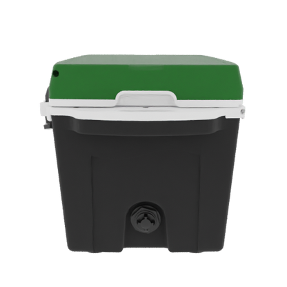 Taiga 27 Quart Black Cooler with Green Lid – Hunting & Fishing Ice Chest Built for the Field