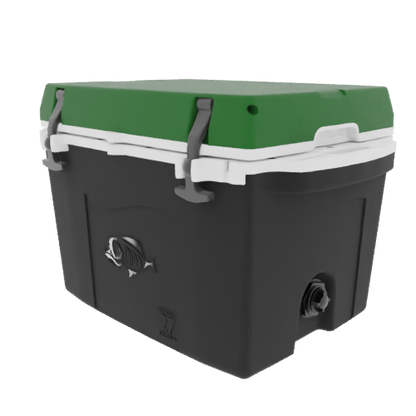 Taiga 27 Quart Black Cooler with Green Lid – Hunting & Fishing Ice Chest Built for the Field