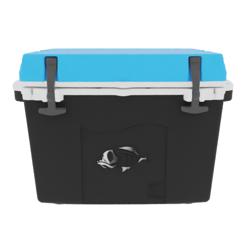 Taiga 27 Quart Black Cooler with Light Blue Lid – Tailgating Ice Chest with Rugged Portability