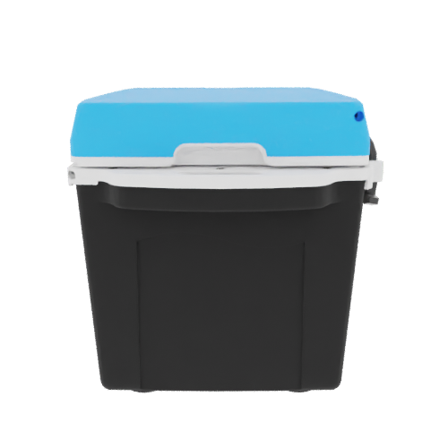 Taiga 27 Quart Black Cooler with Light Blue Lid – Tailgating Ice Chest with Rugged Portability