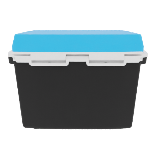 Taiga 27 Quart Black Cooler with Light Blue Lid – Tailgating Ice Chest with Rugged Portability