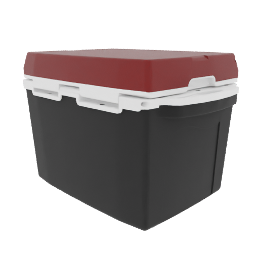 Taiga 27 Quart Black Cooler with Maroon Lid – Camping Ice Chest for Rugged Outdoor Use