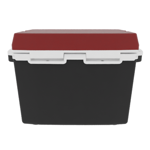 Taiga 27 Quart Black Cooler with Maroon Lid – Camping Ice Chest for Rugged Outdoor Use