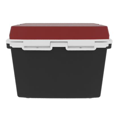 Taiga 27 Quart Black Cooler with Maroon Lid – Camping Ice Chest for Rugged Outdoor Use