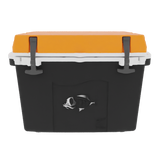 Taiga 27 Quart Black Cooler with Orange Lid – Hard Sided Hunting & Fishing Ice Chest