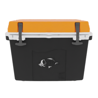 Taiga 27 Quart Black Cooler with Orange Lid – Hard Sided Hunting & Fishing Ice Chest