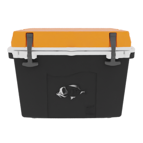 Taiga 27 Quart Black Cooler with Orange Lid – Hard Sided Hunting & Fishing Ice Chest