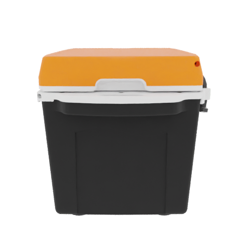 Taiga 27 Quart Black Cooler with Orange Lid – Hard Sided Hunting & Fishing Ice Chest