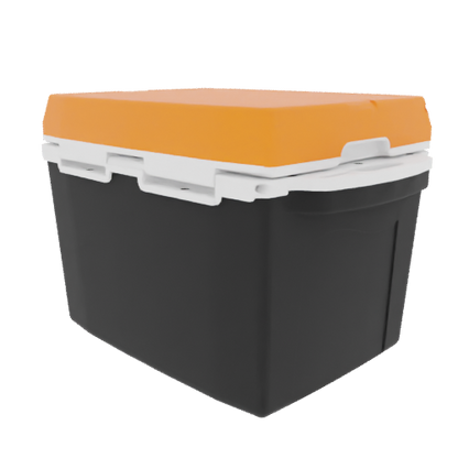 Taiga 27 Quart Black Cooler with Orange Lid – Hard Sided Hunting & Fishing Ice Chest