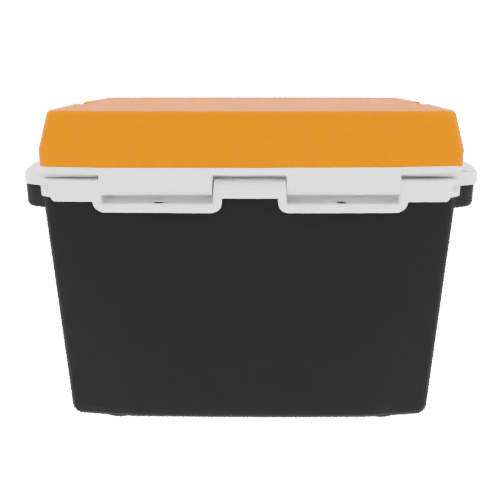 Taiga 27 Quart Black Cooler with Orange Lid – Hard Sided Hunting & Fishing Ice Chest