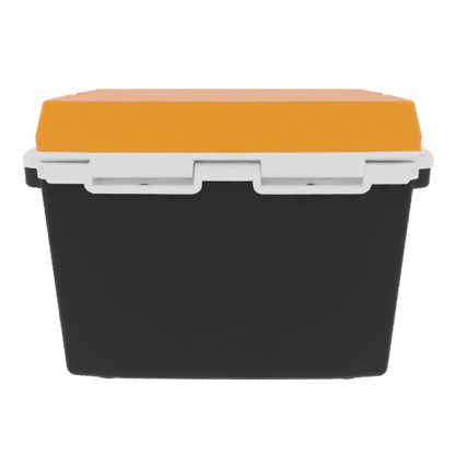Taiga 27 Quart Black Cooler with Orange Lid – Hard Sided Hunting & Fishing Ice Chest