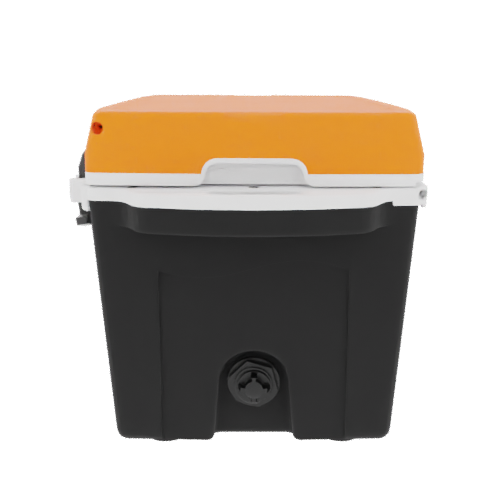 Taiga 27 Quart Black Cooler with Orange Lid – Hard Sided Hunting & Fishing Ice Chest