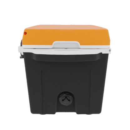 Taiga 27 Quart Black Cooler with Orange Lid – Hard Sided Hunting & Fishing Ice Chest