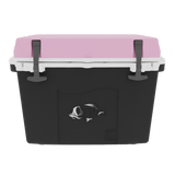 Taiga 27 Quart Black Cooler with Pink Lid – Hard Sided Camping Ice Chest Made in the USA