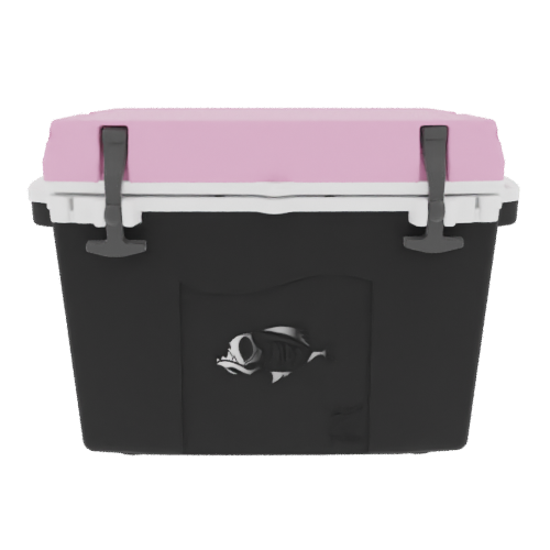 Taiga 27 Quart Black Cooler with Pink Lid – Hard Sided Camping Ice Chest Made in the USA