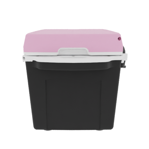 Taiga 27 Quart Black Cooler with Pink Lid – Hard Sided Camping Ice Chest Made in the USA